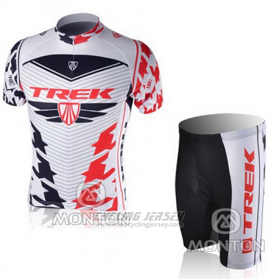 2010 Cycling Jersey Trek Red and White Short Sleeve and Bib Short